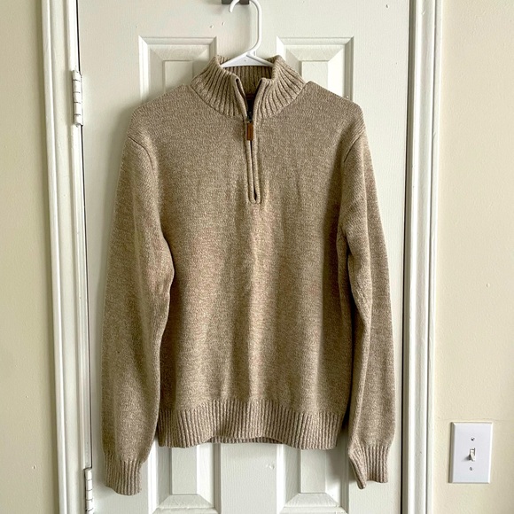 St Johns Bay Cotton Mock Neck Sweater - Medium - Picture 1 of 4